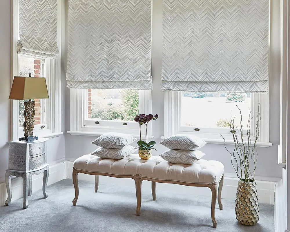 Bespoke Roman Blinds installation